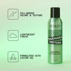 Redken Touchable Texture Spray 200ml 9 Redken Touchable Texture Spray 200ml -Kappersproducten Winkel 3474637124281 4
