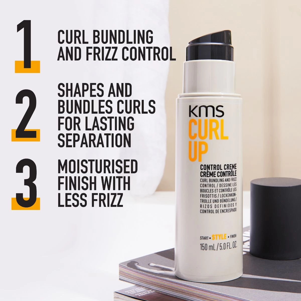 KMS CurlUp Control Creme 150ml 6 KMS CurlUp Control Creme 150ml - Afbeelding 4