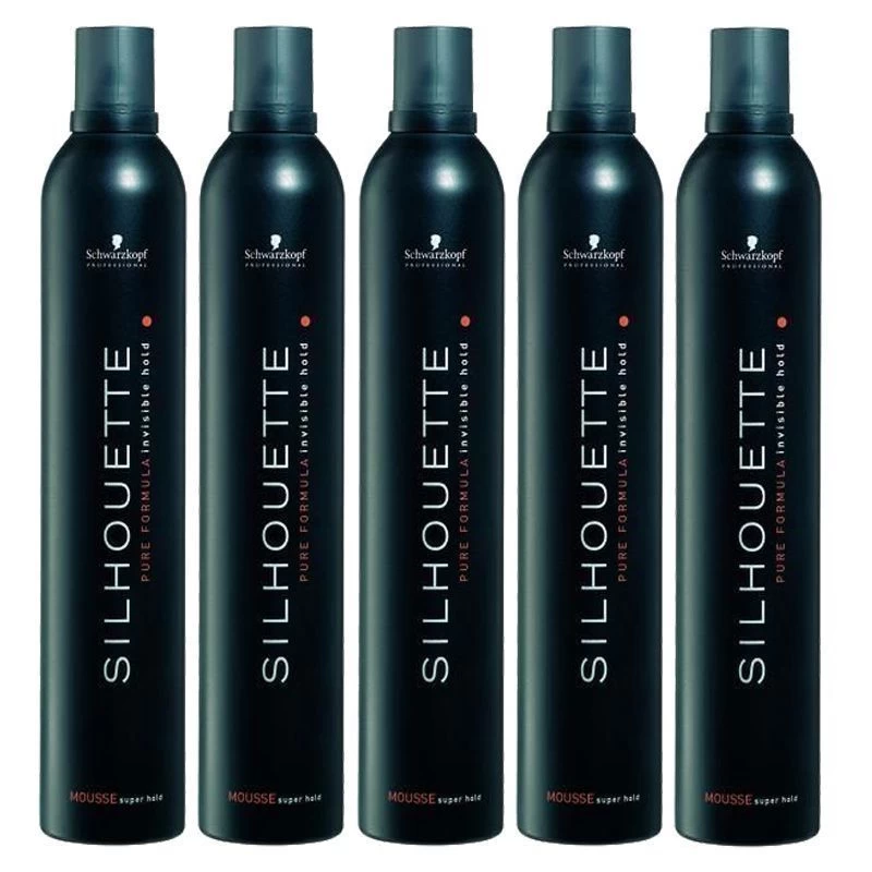 10x Schwarzkopf Silhouette Super Hold Mousse 500ml 3 10x Schwarzkopf Silhouette Super Hold Mousse 500ml